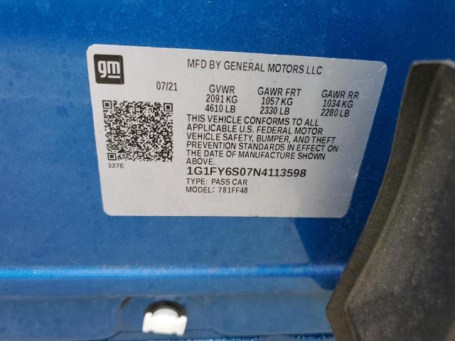 2022 CHEVROLET BOLT EUV L - 1G1FY6S07N4113598