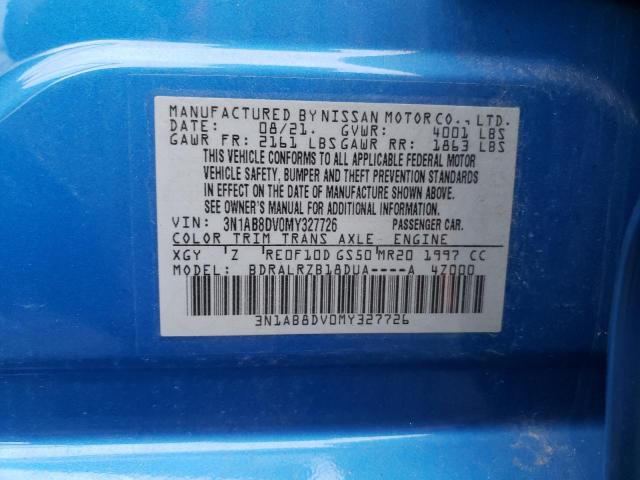 3N1AB8DV0MY327726 Nissan SENTRA SR