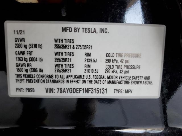 7SAYGDEF1NF315131 Tesla Model Y