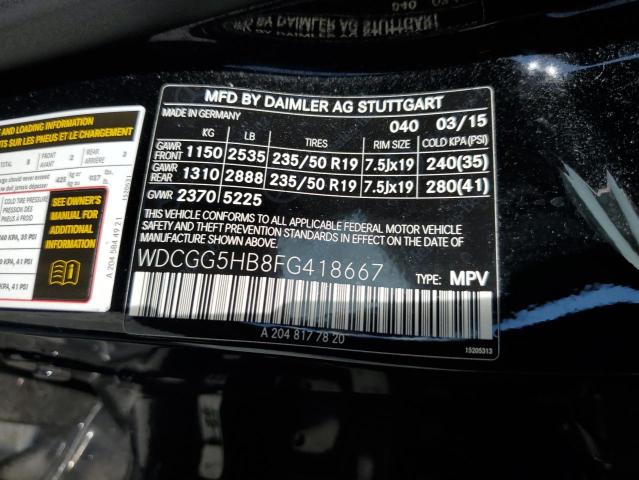 WDCGG5HB8FG418667 Mercedes-Benz GLK 350