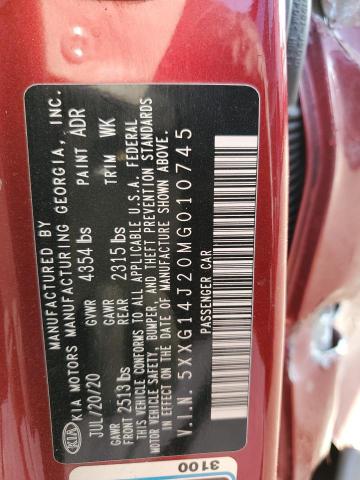 5XXG14J20MG010745 KIA K5 LXS