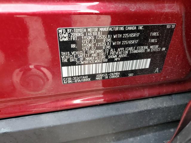 2T3W1RFV2LW062188 Toyota Rav4 Xle