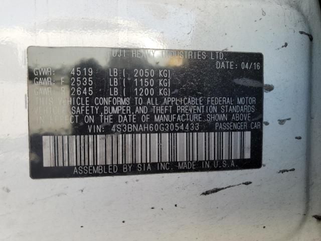 4S3BNAH60G3054433 Subaru Legacy 2.5i Premium
