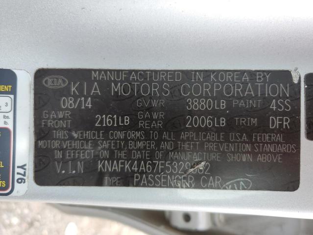 KNAFK4A67F5329382 | 2015 KIA FORTE LX