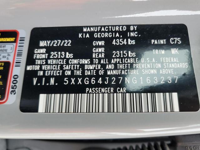 5XXG64J27NG163237 KIA K5 GT LINE