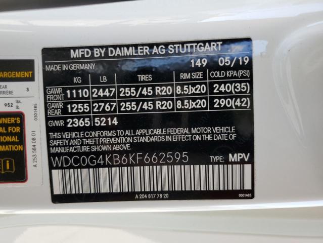 WDC0G4KB6KF662595 Mercedes-Benz Glc 300 4matic