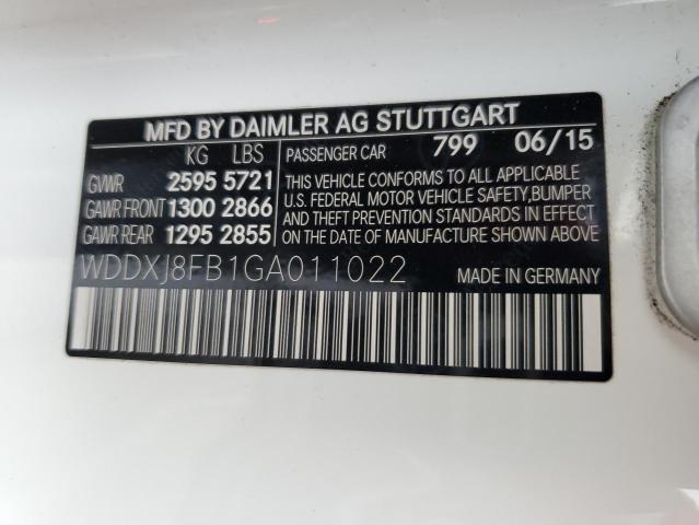 WDDXJ8FB1GA011022 Mercedes-Benz S 550