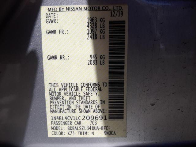2020 NISSAN ALTIMA SR - 1N4BL4CV1LC209691