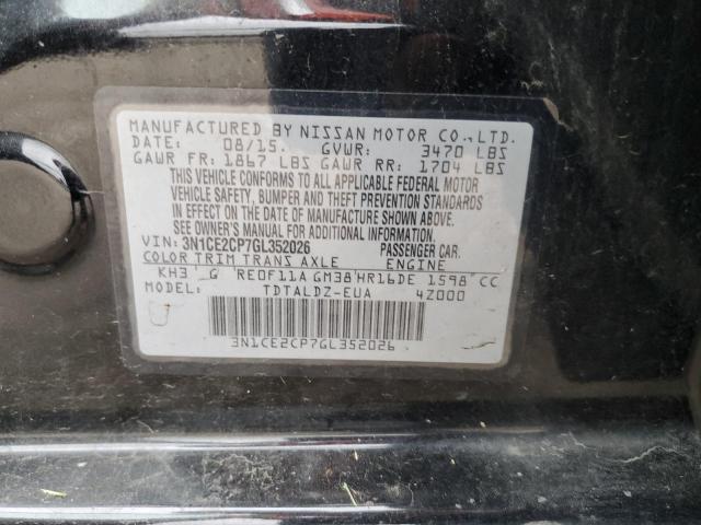 3N1CE2CP7GL352026 Nissan Versa Note S