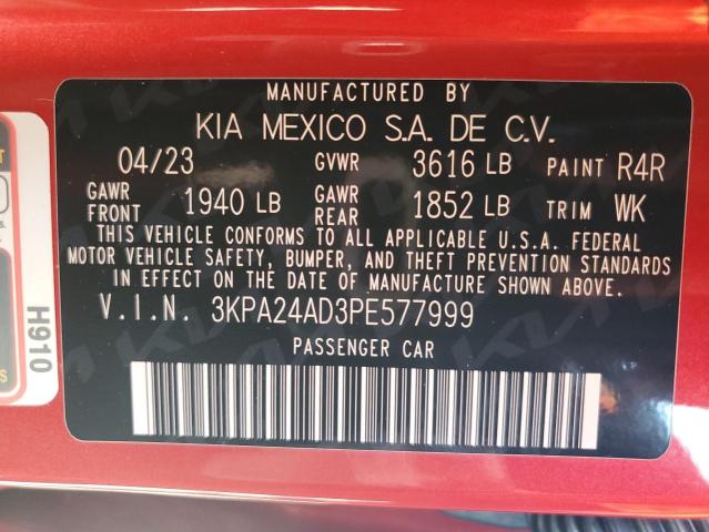 3KPA24AD3PE577999 KIA RIO LX