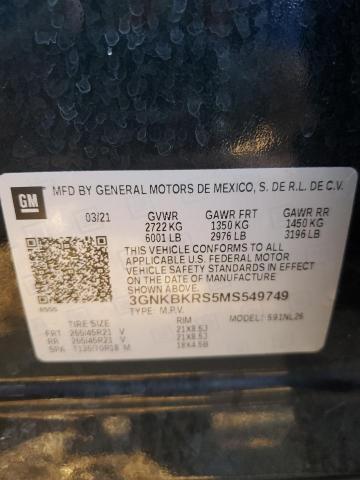 3GNKBKRS5MS549749 Chevrolet BLAZER RS