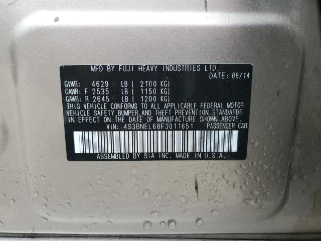 4S3BNEL68F3011651 Subaru Legacy 3.6r Limited