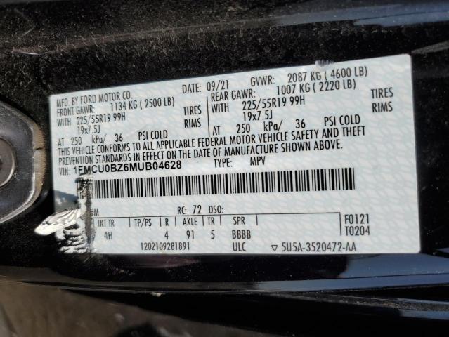 1FMCU0BZ6MUB04628 Ford ESCAPE SE