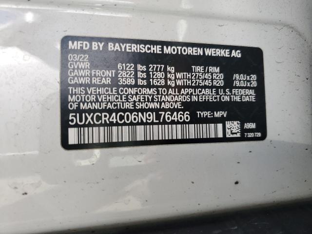 5UXCR4C06N9L76466 2022 BMW X5, photo no. 14