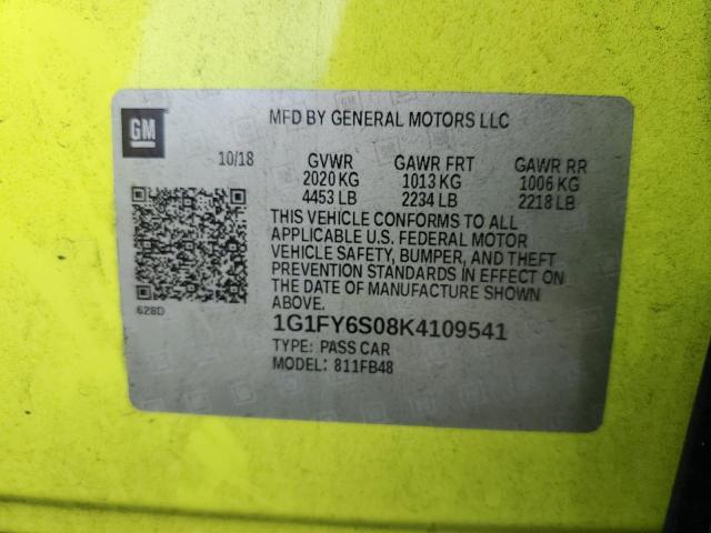 1G1FY6S08K4109541 Chevrolet Bolt EV LT 13