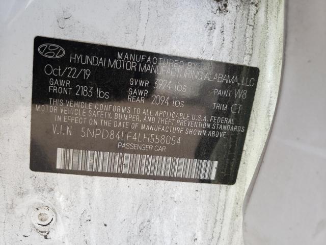 2020 Hyundai Elantra Sel VIN: 5NPD84LF4LH558054 Lot: 81822803