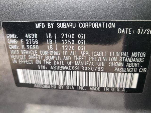 4S3BWAC69L3030789 Subaru Legacy Premium