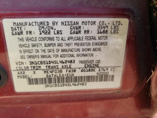 2016 NISSAN SENTRA - 3N1CB51D45L462483