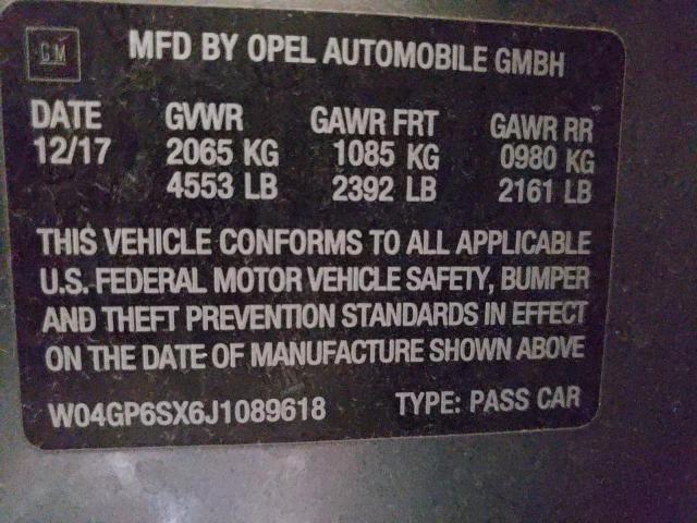2018 BUICK REGAL ESSE W04GP6SX6J1089618