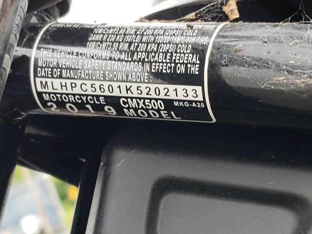 2019 HONDA CMX500 #3320239135
