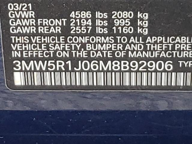 3MW5R1J06M8B92906 BMW 3 Series 330I 10