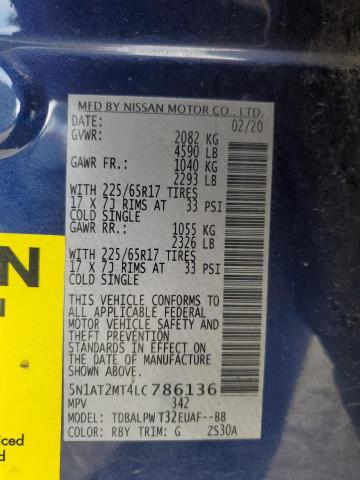 2020 NISSAN ROGUE S - 5N1AT2MT4LC786136