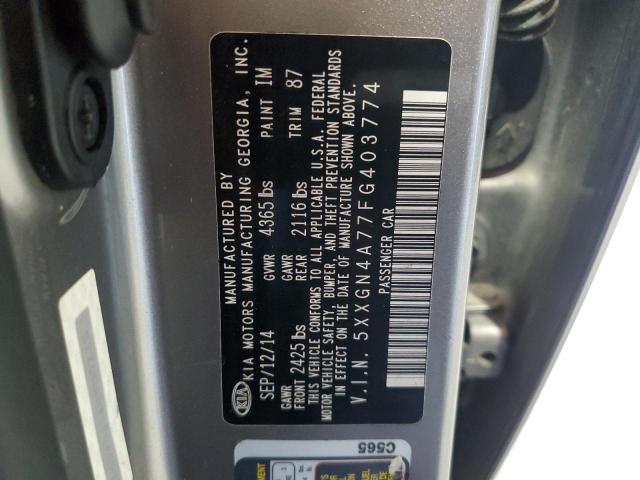 5XXGN4A77FG403774 KIA OPTIMA EX