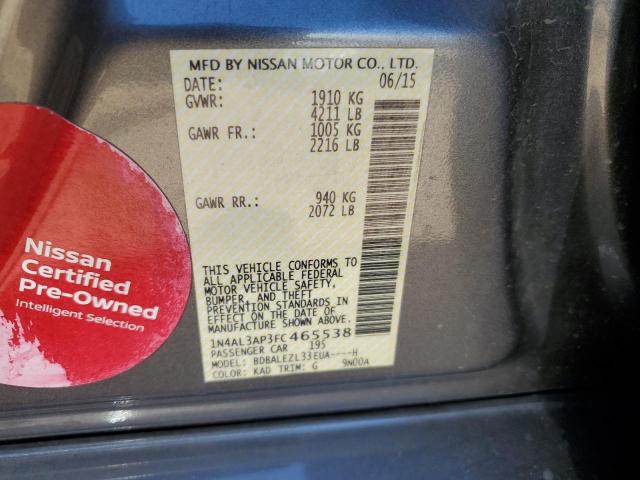 1N4AL3AP3FC465538 Nissan ALTIMA 2.5