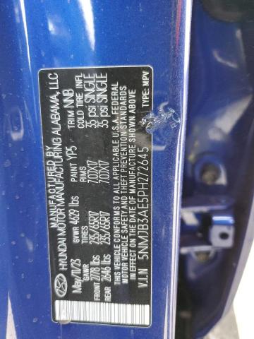 5NMJB3AE5PH272645 Hyundai TUCSON SEL