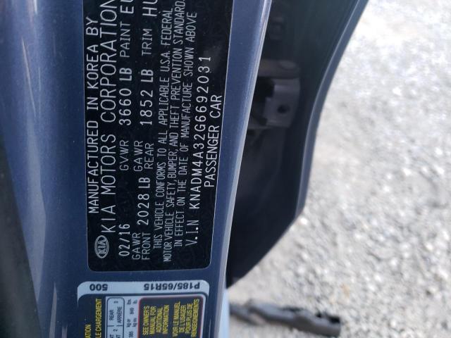 KNADM4A32G6692031 KIA RIO LX