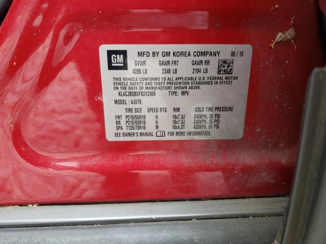 2015 BUICK ENCORE CON - KL4CJBSBXFB242869