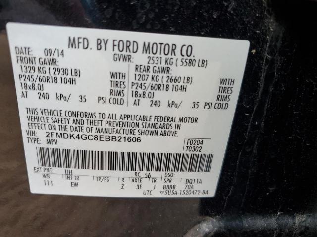 2FMDK4GC8EBB21606 2014 FORD EDGE, photo no. 12