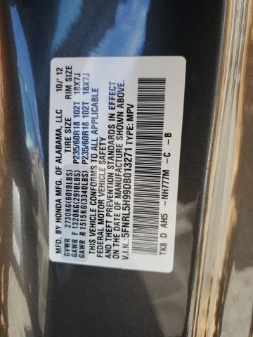 5FNRL5H99DB013271 2013 HONDA ODYSSEY, photo no. 13