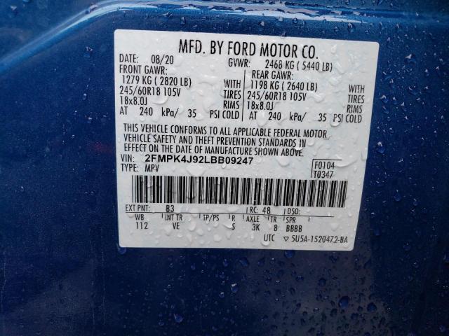 2FMPK4J92LBB09247 Ford EDGE SEL