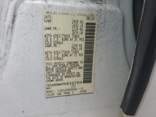 5N1AN0NW4FN650704 Nissan XTERRA X