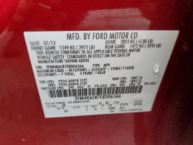  FORD FLEX 2014 Червоний