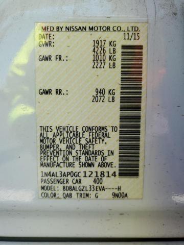 1N4AL3AP0GC121814 Nissan ALTIMA 2.5