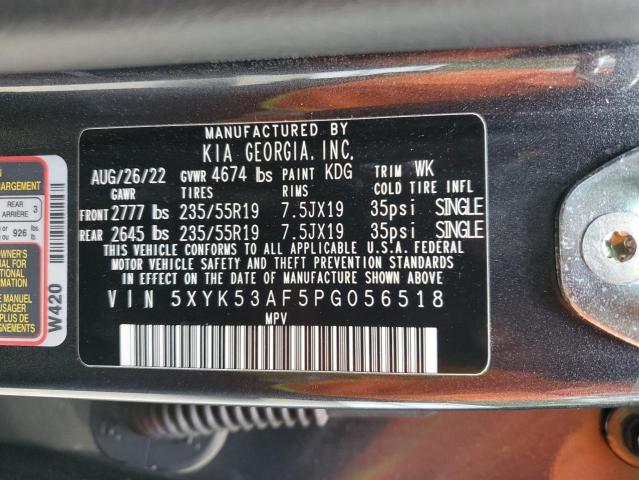 5XYK53AF5PG056518 KIA Sportage Sx Prestige