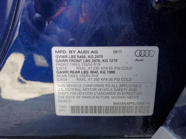 WA1ANAFY5J2056749 2018 AUDI Q5 - Image 14