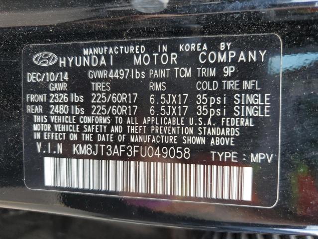 2015 HYUNDAI TUCSON GLS - KM8JT3AF3FU049058