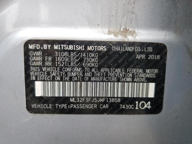 ML32F3FJ5JHF13858 | 2018 Mitsubishi mirage g4 es