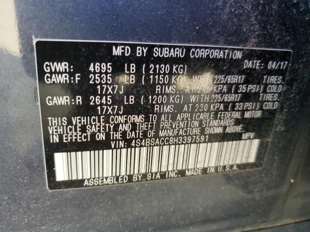 2017 SUBARU OUTBACK 2. - 4S4BSACC8H3397591