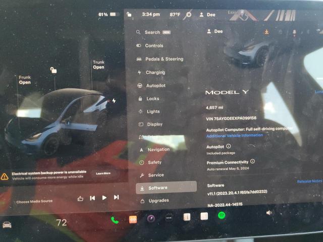 7SAYGDEEXPA099156 Tesla Model Y  9