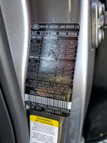 SALCR2BGXHH720274 Land Rover Discovery Sport Hse