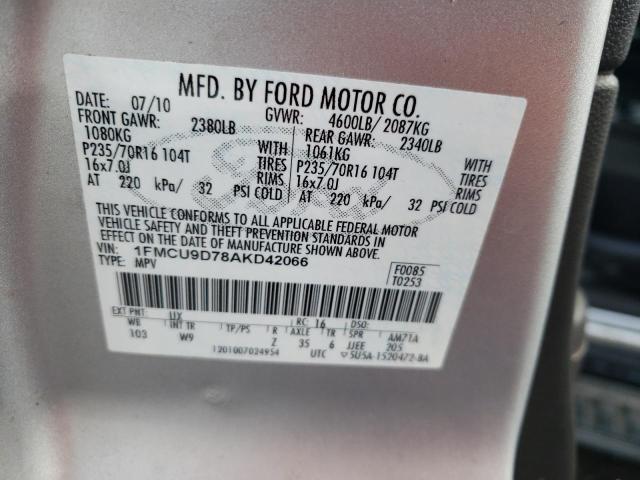 1FMCU9D78AKD42066 2010 Ford Escape Xlt