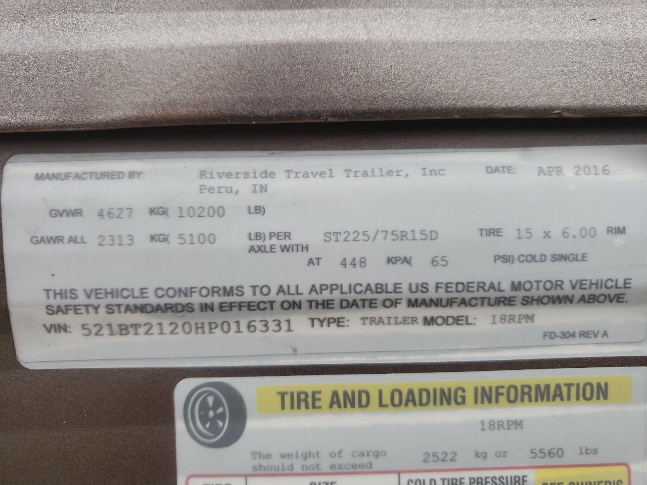 2017 RPM TRAILER for Sale IA DAVENPORT Wed. Jan 24, 2024 Used