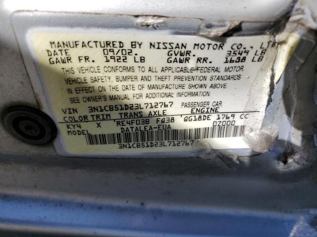 3N1CB51D23L712767 | 2003 Nissan sentra xe