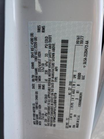 1FMCU9F61LUB91079 Ford ESCAPE S