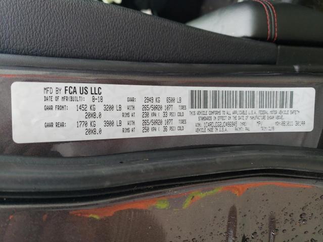 1C4RDJDG2JC496945 Dodge DURANGO GT