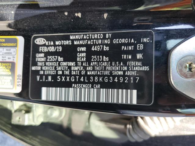 5XXGT4L38KG349217 KIA Optima Lx